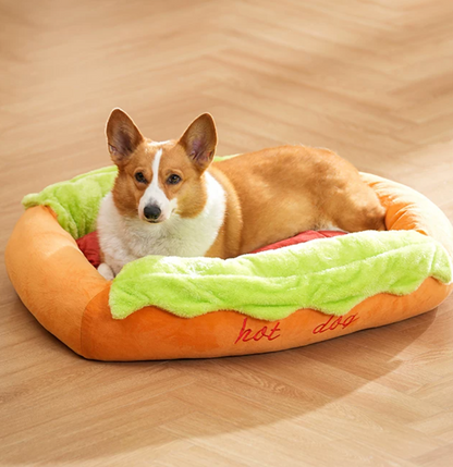 Hot Dog Shaped Cute Comfy Dog/Cat Bed