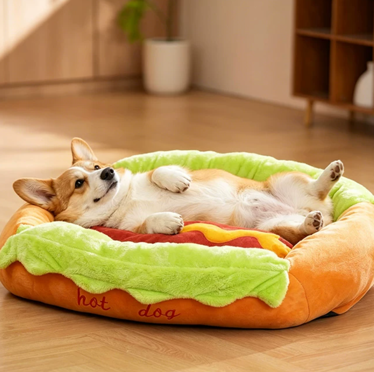 Hot Dog Shaped Cute Comfy Dog/Cat Bed