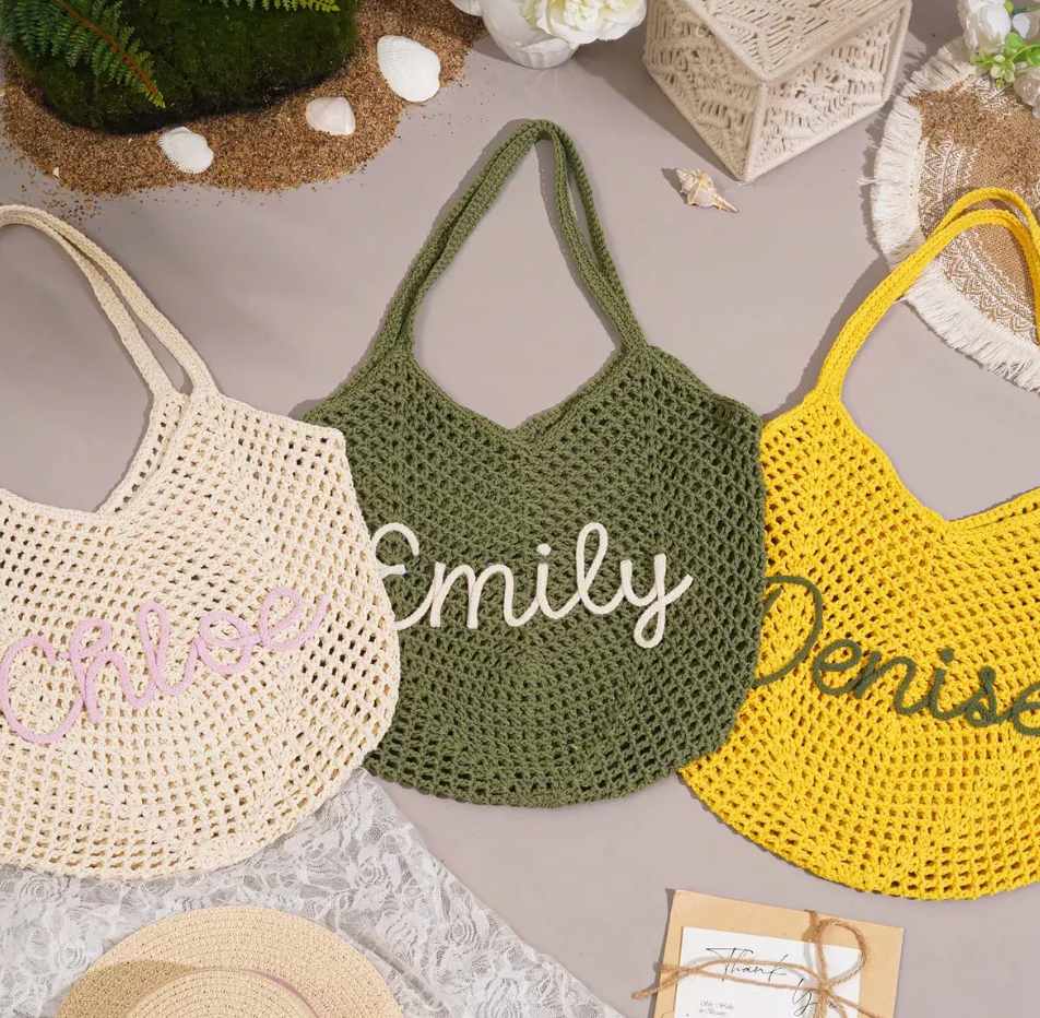 Personalized beach tote bags, Bridesmaid gift bags, Travel Beach Bag