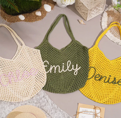 Personalized beach tote bags, Bridesmaid gift bags, Travel Beach Bag