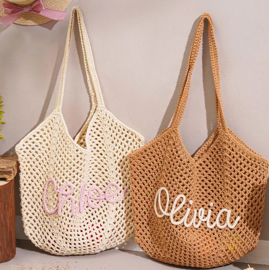 Personalized beach tote bags, Bridesmaid gift bags, Travel Beach Bag