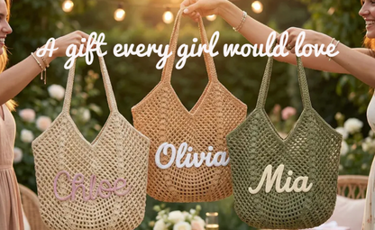 Personalized beach tote bags, Bridesmaid gift bags, Travel Beach Bag