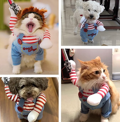 Pet Deadly Doll Halloween Costume - Cat/Dog