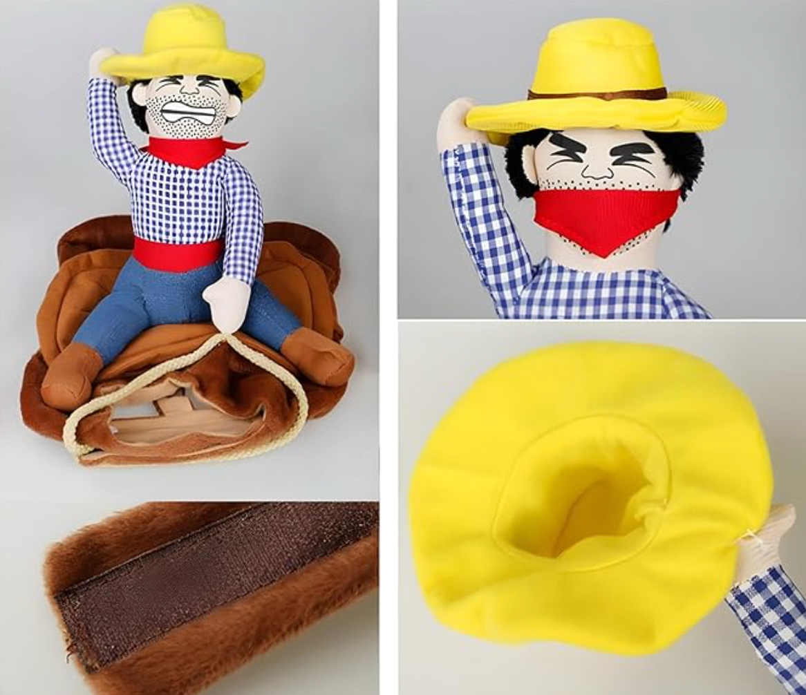 Pet Cowboy Rider Halloween Costume - Dog/Cat