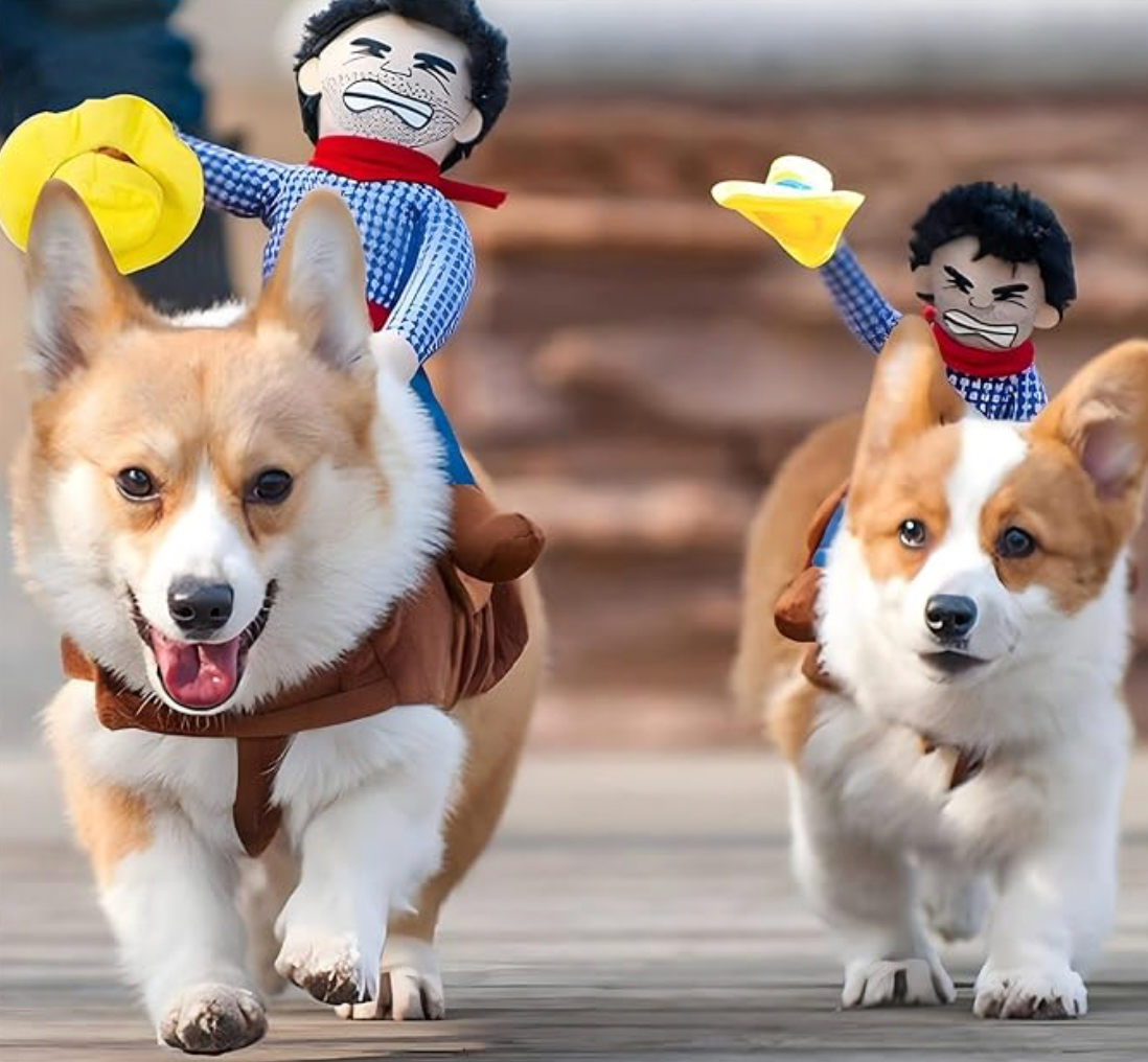 Pet Cowboy Rider Halloween Costume - Dog/Cat