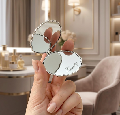 Engraved Mirror with Name - Shell Style