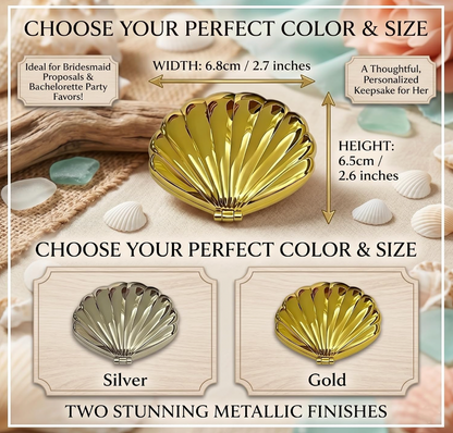 Engraved Mirror with Name - Shell Style