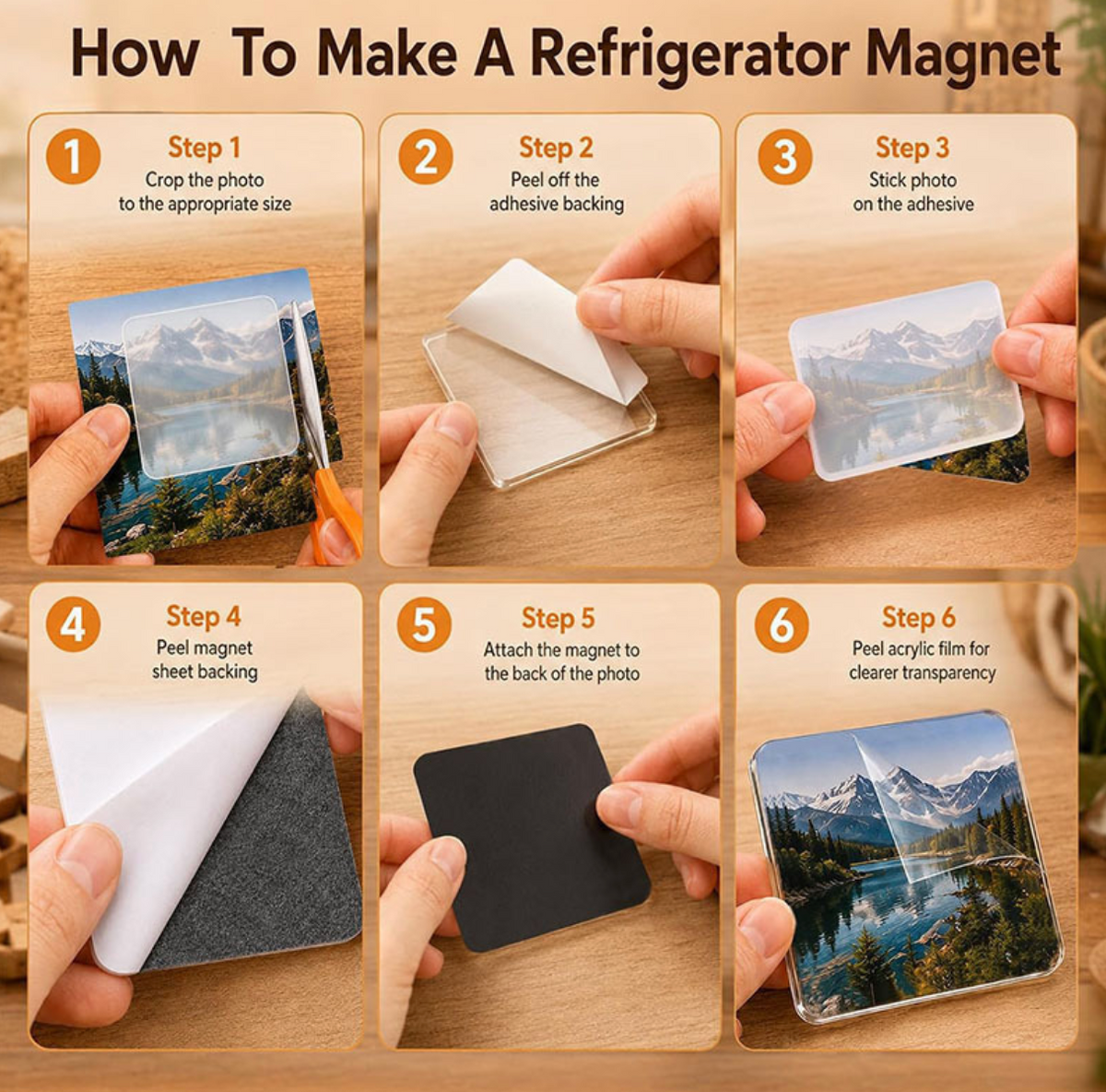 DIY Acrylic Fridge Magnet