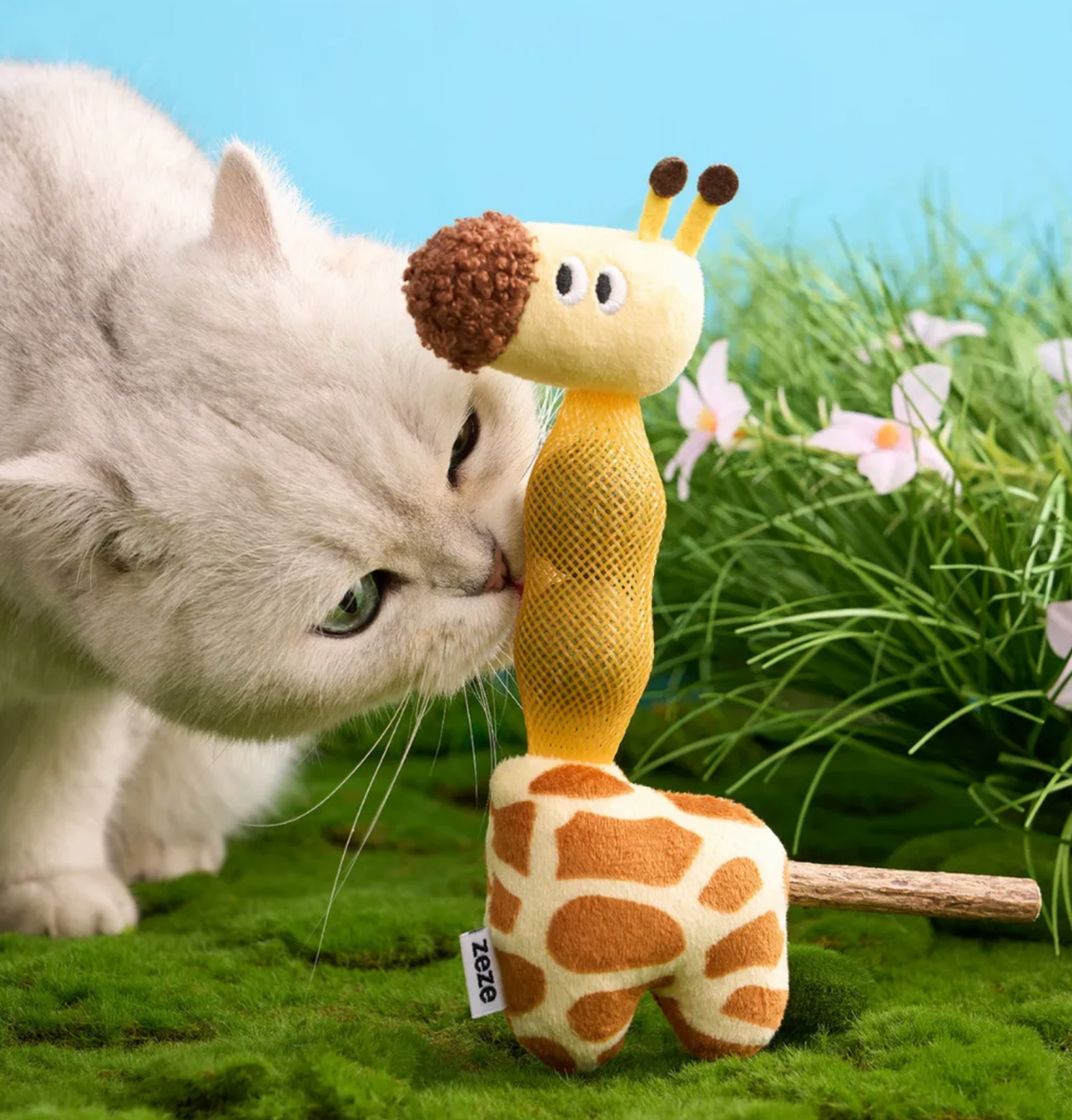 Zeze Giraffe Cat Toy (Mint)