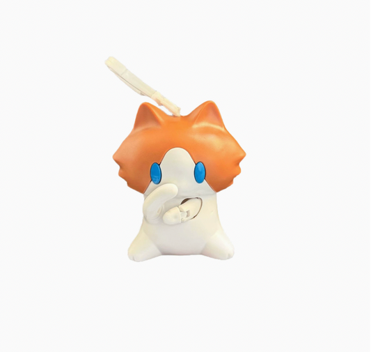 Scuba cat hand waving keychain