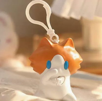 Scuba cat hand waving keychain