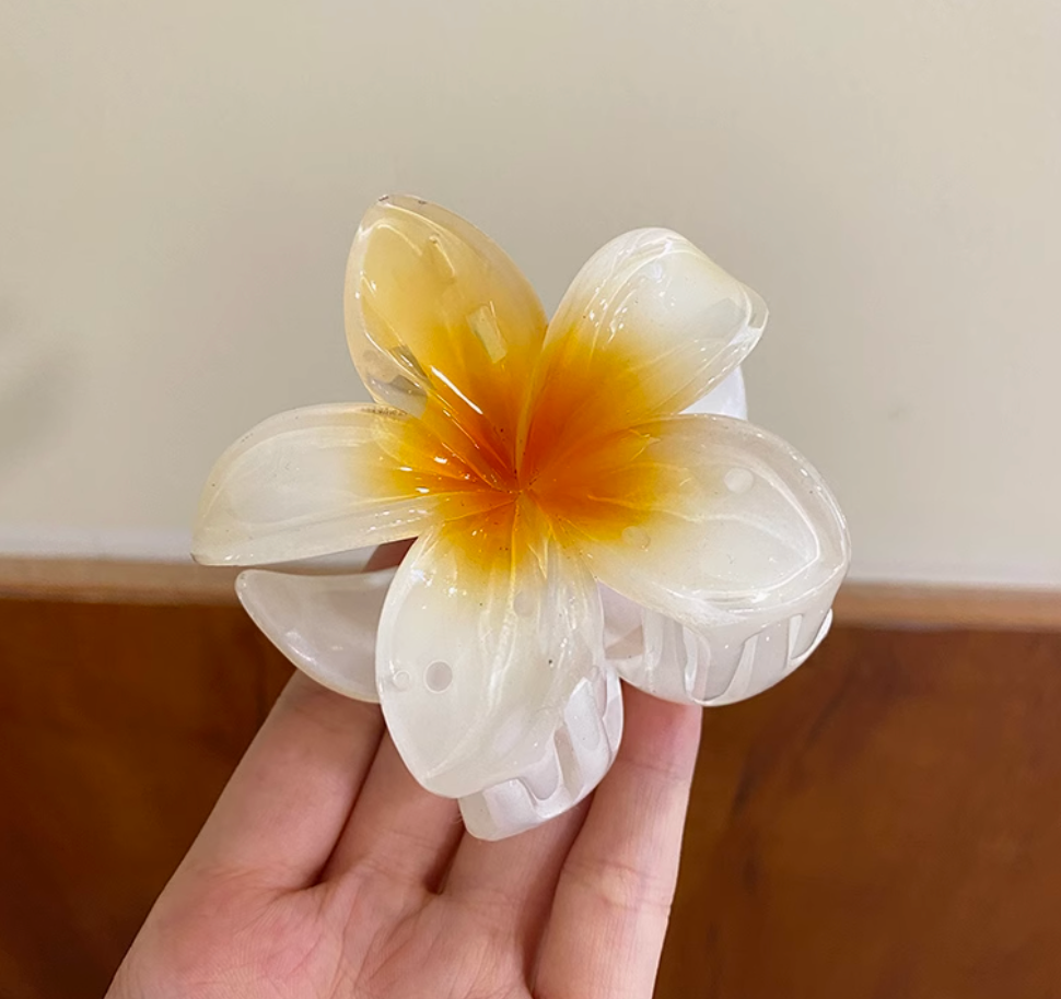 Tropical Flower Hair Claw Clips