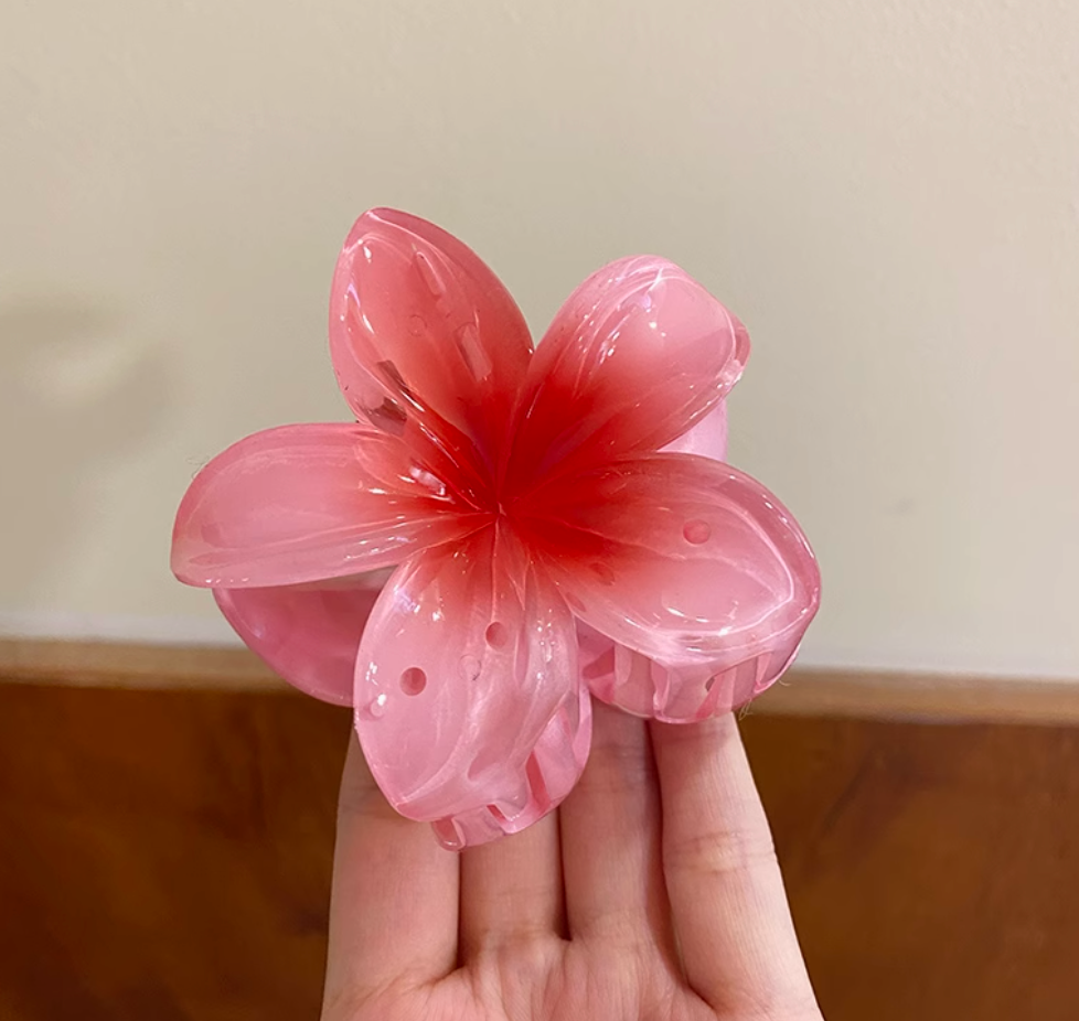 Tropical Flower Hair Claw Clips