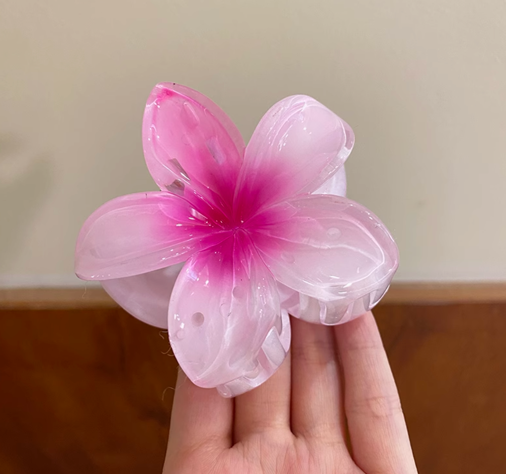 Tropical Flower Hair Claw Clips