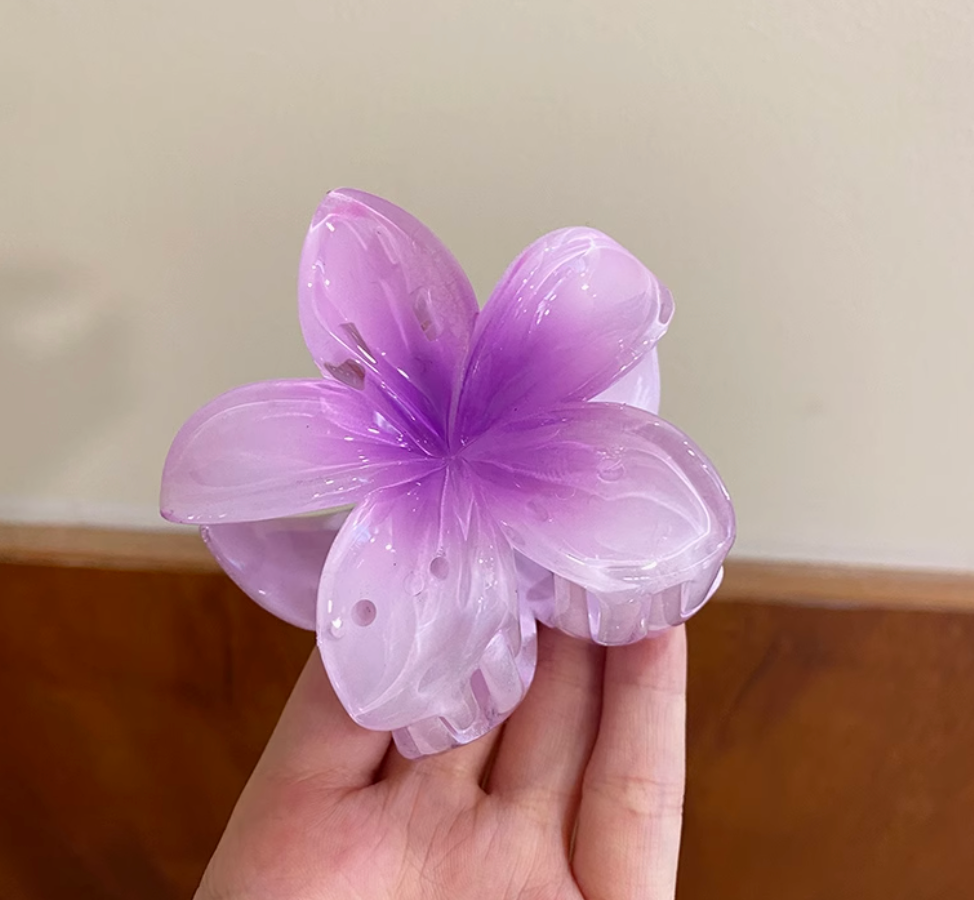 Tropical Flower Hair Claw Clips
