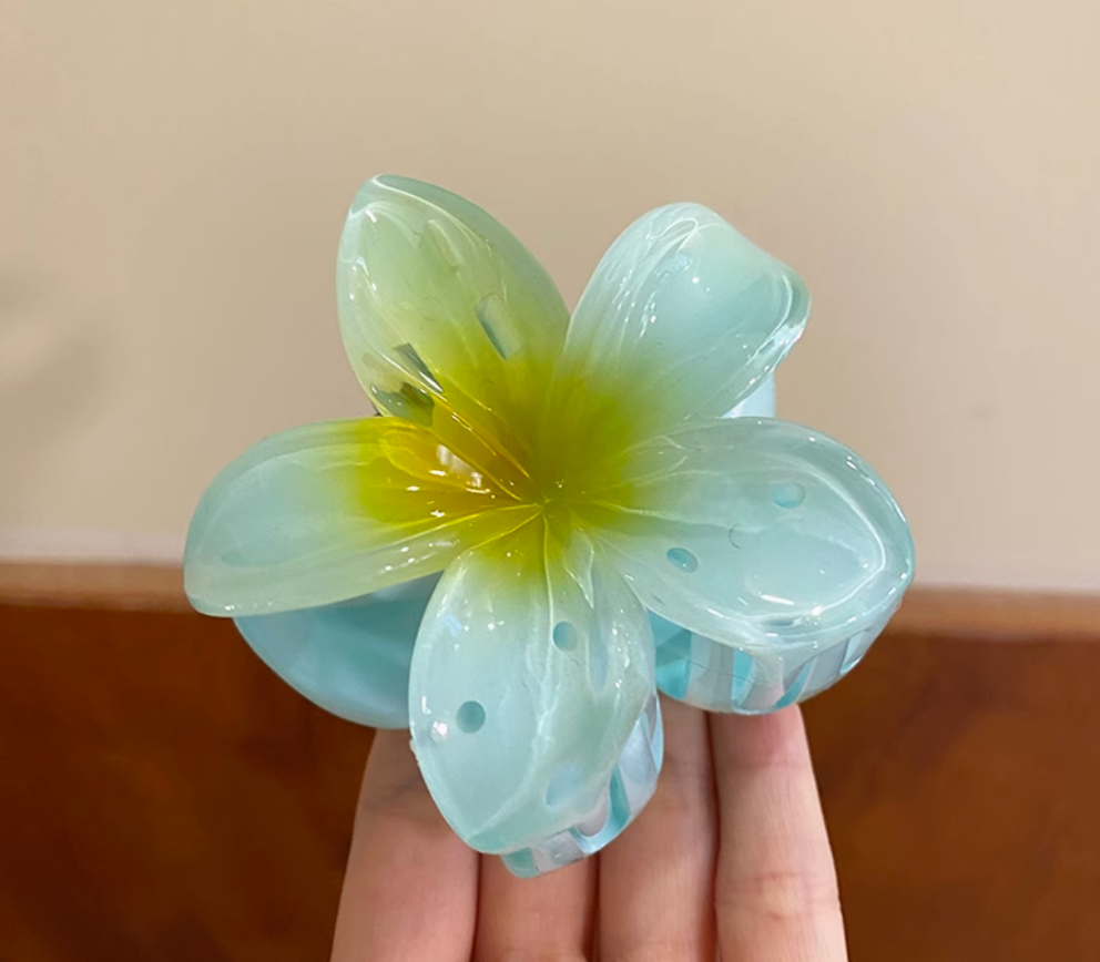 Tropical Flower Hair Claw Clips