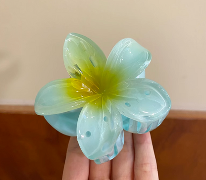 Tropical Flower Hair Claw Clips