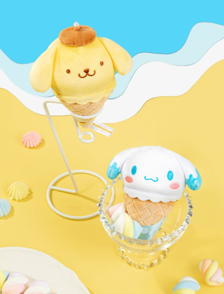 Sanrio characters Ice Cream Cone Series Plush Relaxing Toy