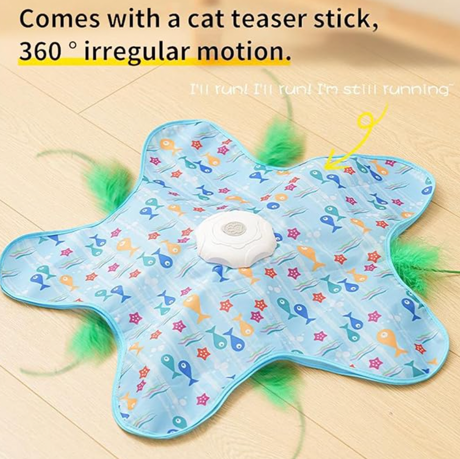 Interactive Cat Toy - Rechargeable Automatic rotating cat toy