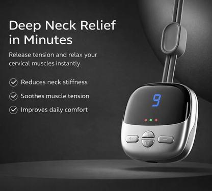 Neck Massager – Cervical Relief Device 3 Mode Electric Relaxer, Portable Muscle Tool