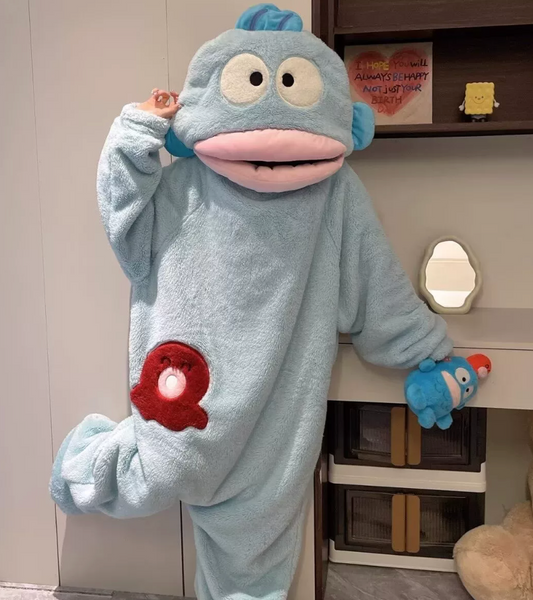 Ugly Fish Hangyodon Character Plush Onesie Pajama